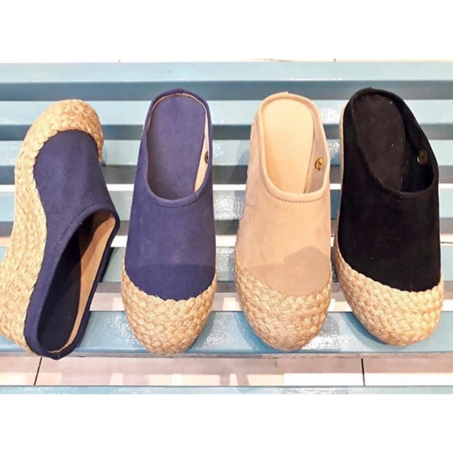 Half shoes with heels abaca style | Shopee Philippines