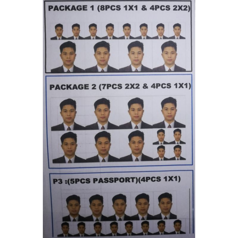 2x2,1x1 pictures packages | Shopee Philippines