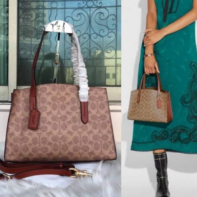 coach charlie carryall in signature canvas