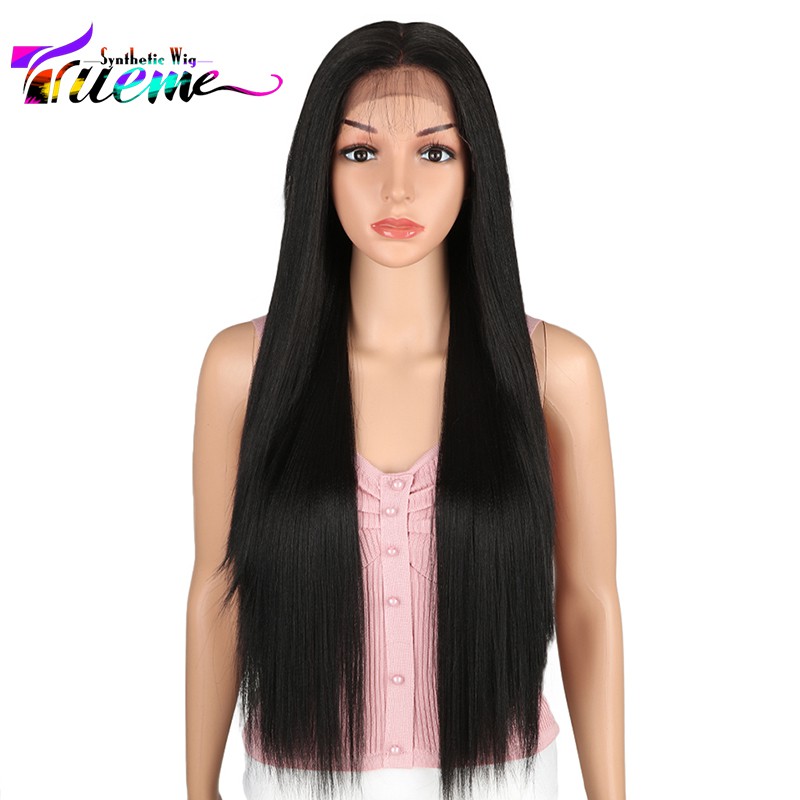 TRUEME 13X4 Lace Front Wigs For Women Straight Wigs Synthetic Long 32