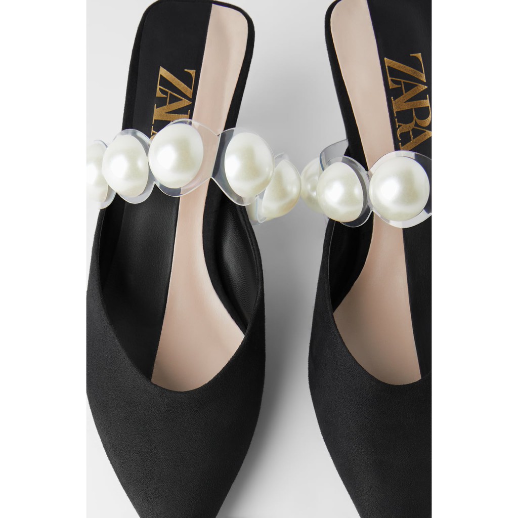 zara vinyl mules