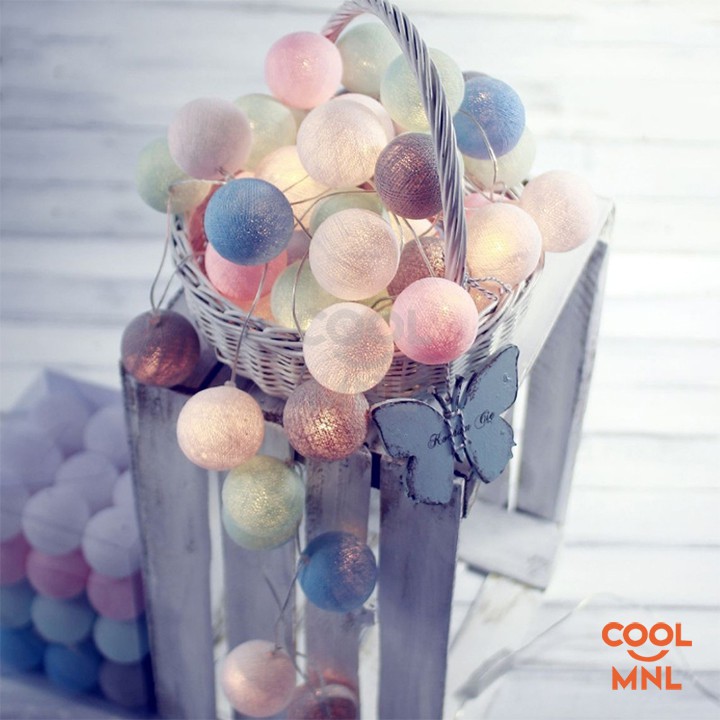 20 LED Cotton Ball Globe String Fairy Lights Plugin (4 METERS) (SSC185) Shopee Philippines