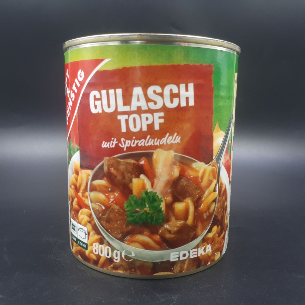 G&amp;G Gulasch Topf with Spiralnudeln/ Gulash Pot with Noodles 800g ...