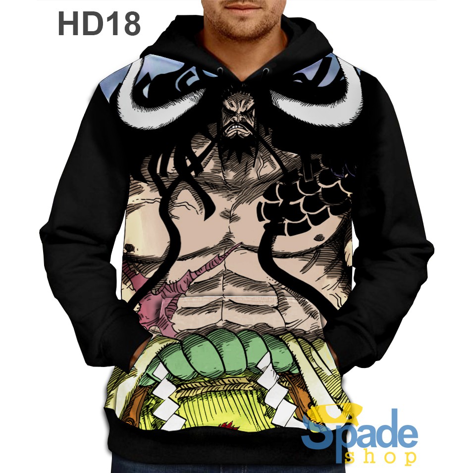 One Piece Anime Kaido Hoodie Sweater Jacket Shopee Philippines