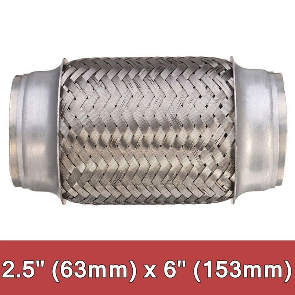 Universal 3 Inch X 4 Inch X 8 Inch Stainless Steel Flexi Joint Exhaust Section 
