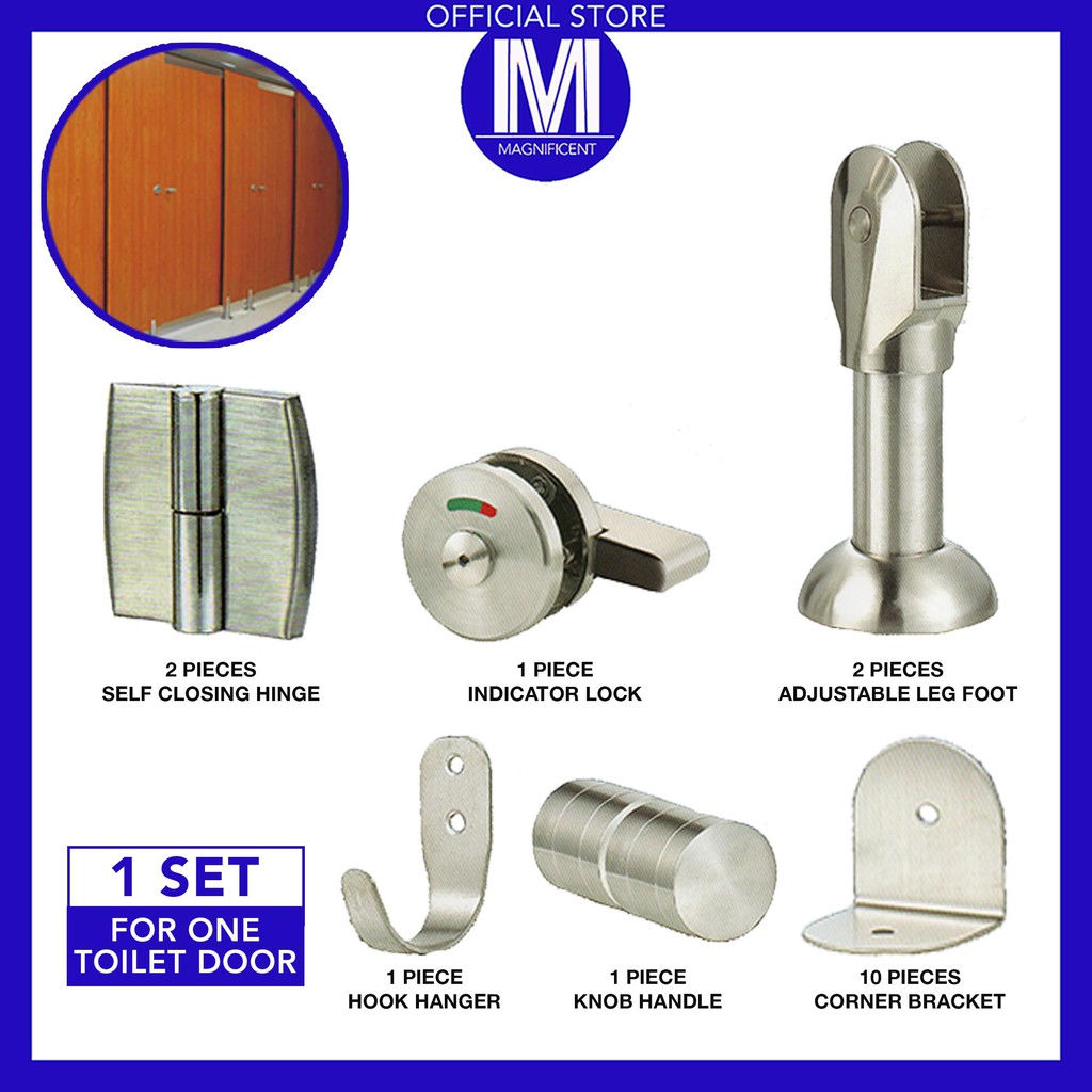 Stainless Steel Bath Restroom Toilet Partition Accessories Shopee