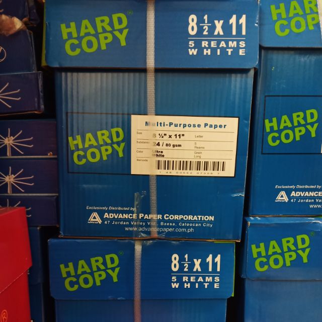 Hard Copy multipurpose paper (Short substance 24) Shopee Philippines