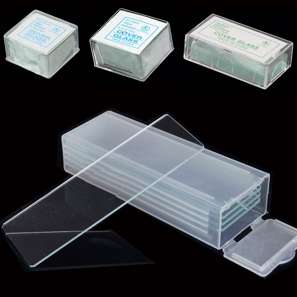 1 piece Glass cover for microscope 22 x 22mm / 24x50mm / 24x24mm and
