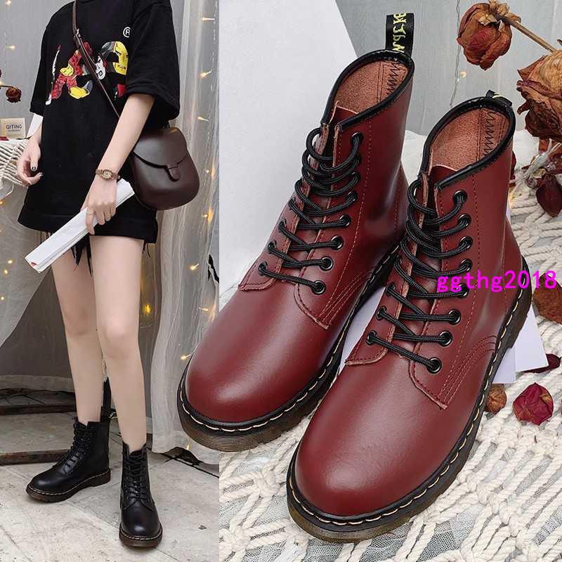 women's casual lace up martin boots