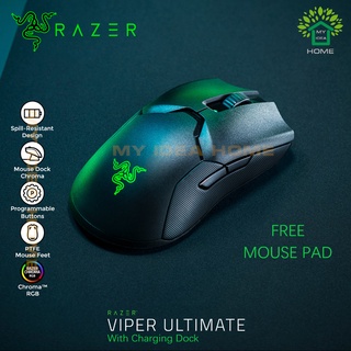 Razer Viper Ultimate with Charging Dock Focus+ Optical Sensor Switch Wireless Gaming Mouse 20000DPI