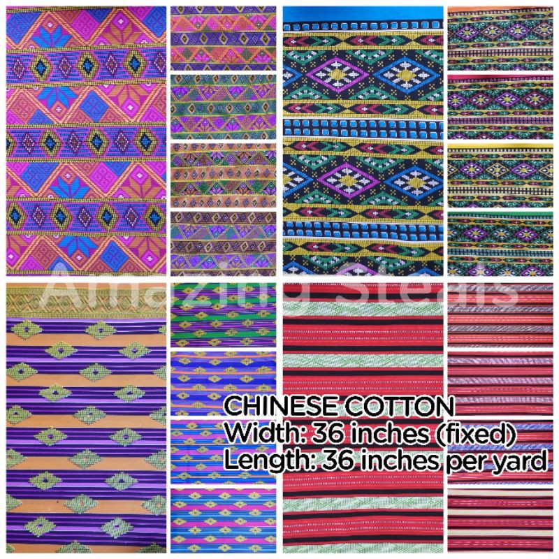 CHINESE COTTON PRINTED FABRIC CLOTH 36 INCH FIXED WIDTH PER YARD RAW ...