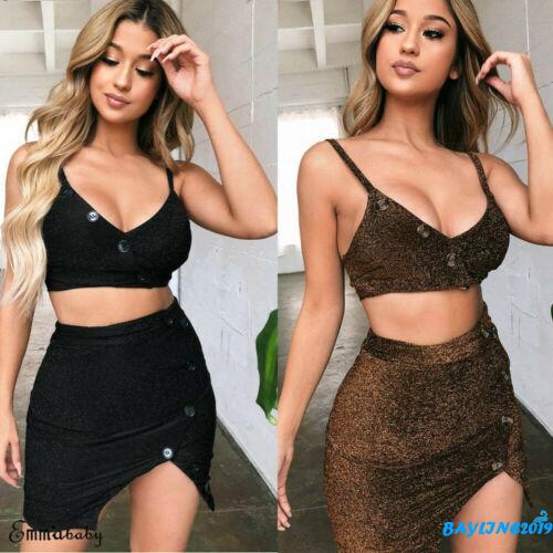 bodycon crop top and skirt set