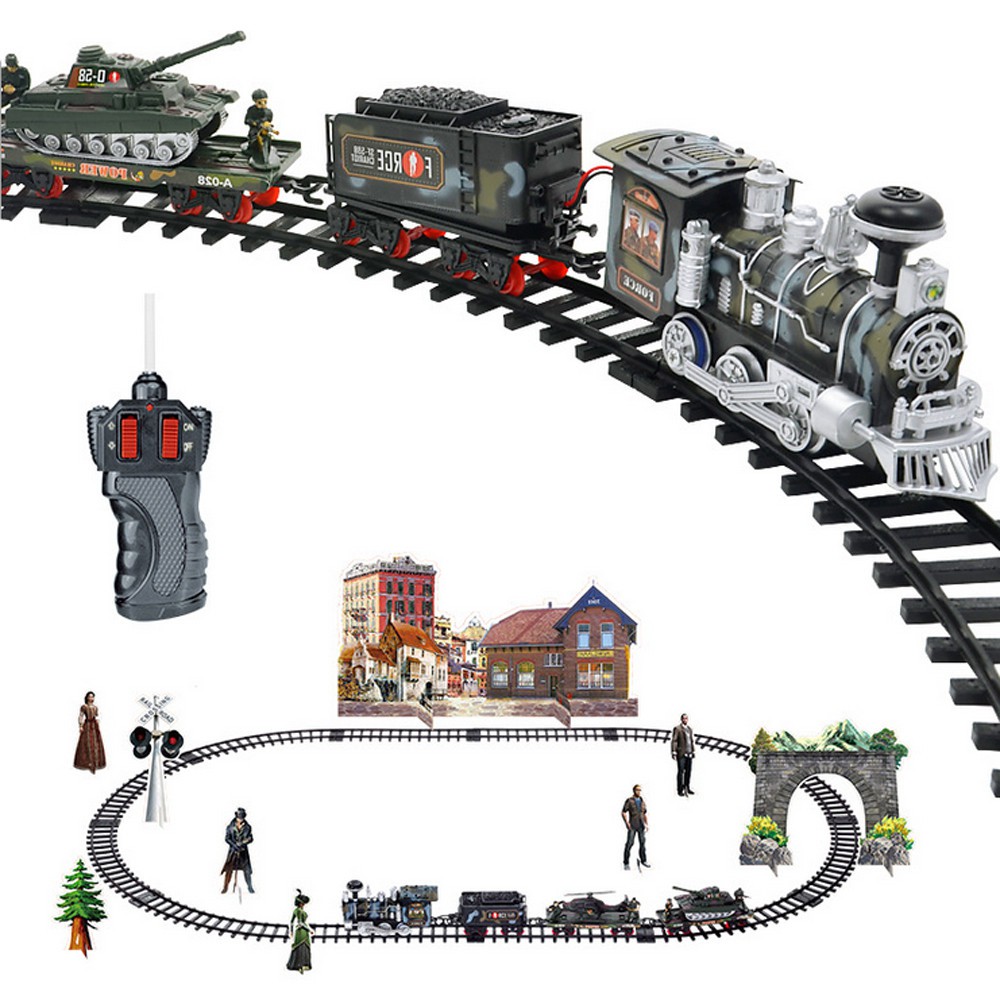 train set with smoke