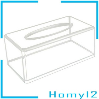 [HOMYL2] Clear Acrylic Tissue Box Napkin Holder Paper Case Cover Home Dining Decor #8