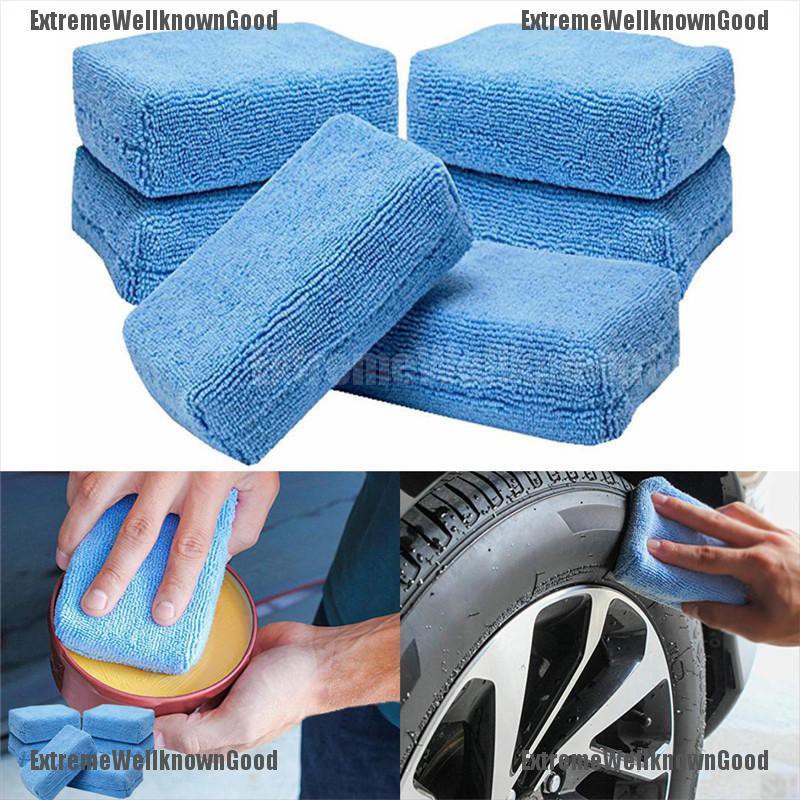 5x Car Microfiber Applicators Sponges Cloths Microfibre Hand Wax