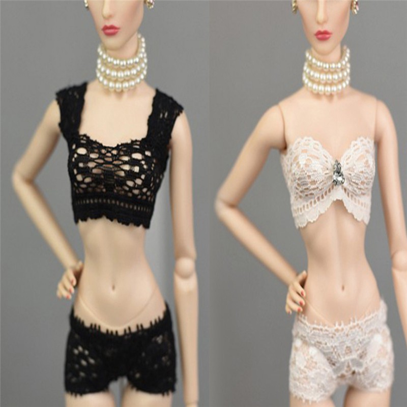 Mini doll accessories pajamas lace bra+underwear clothes for  doll clothesTO