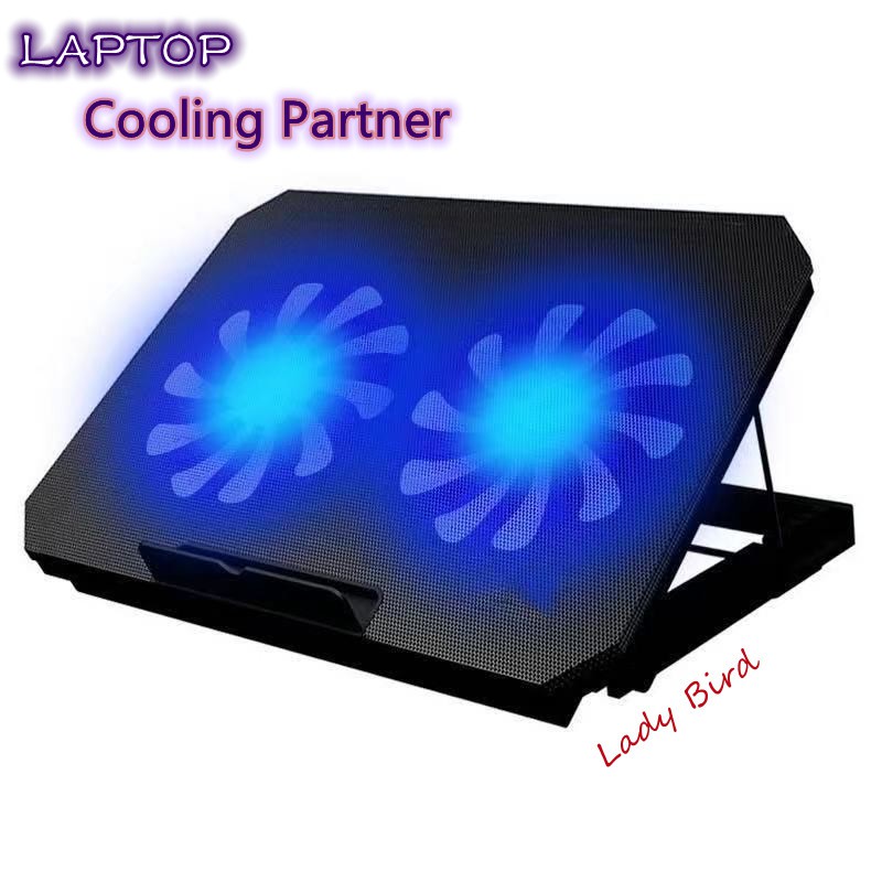 N99 Laptop cooling pad With 2 Large Fans For 14 17 Inch Laptop