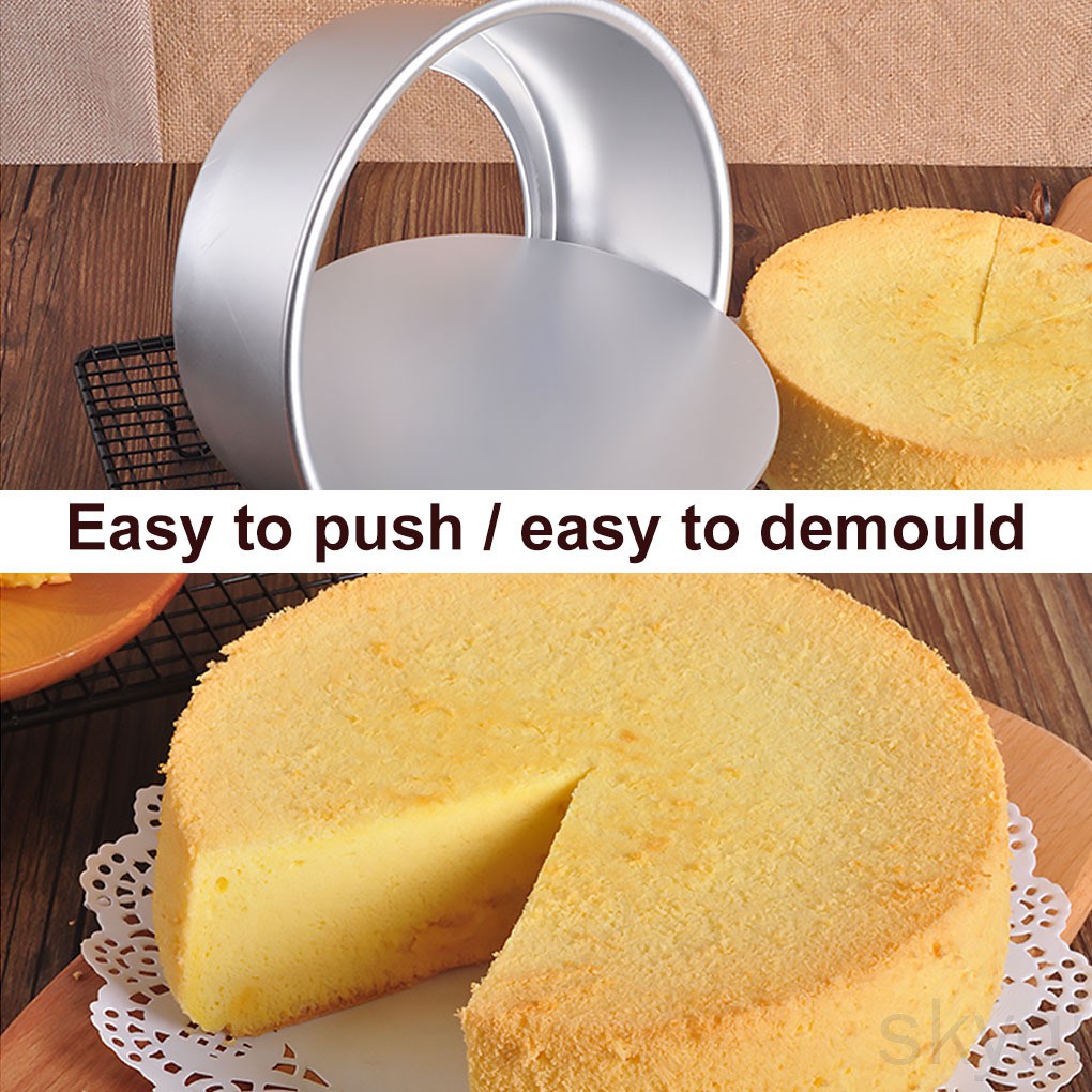 SK_Cheese Cake Mold Round Pan Aluminium Alloy Reusable Removable Bottom