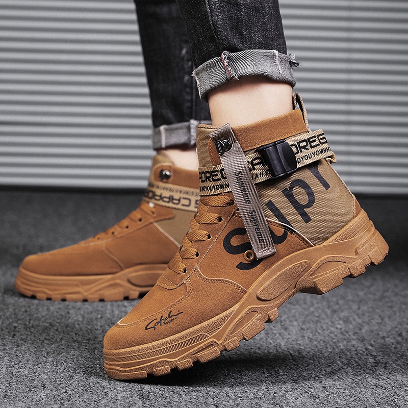 Mens Martens Boots Canvas British Style High-Top Skate Shoes Tooling Boots  Casual Boot | Shopee Philippines