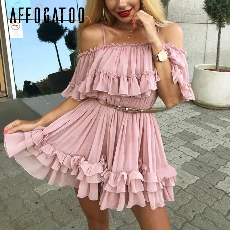 pink loose dress