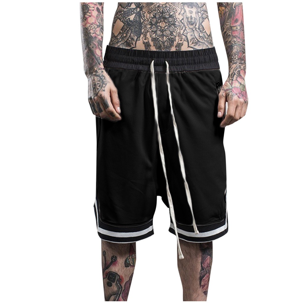 Mens Mesh Basketball Shorts Clearance Sale NDGDA Elastic Rope Stretch Pocket Casual Plain Sports Shorts 