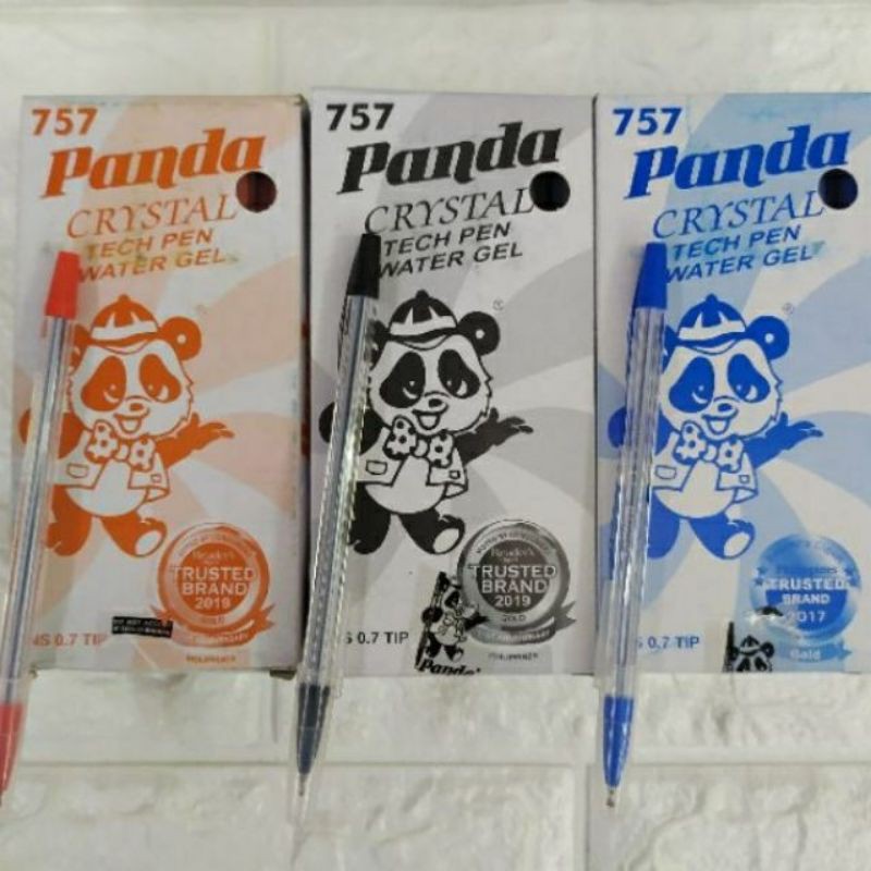 (Original) Panda Crystal Water Gel Ballpen 0.7mm 25pcs/Box Black Blue Red Shopee Philippines