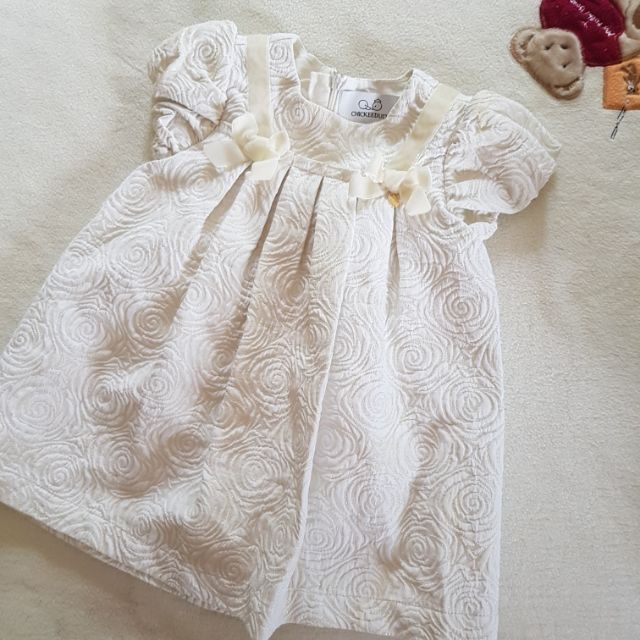 cream baby dress