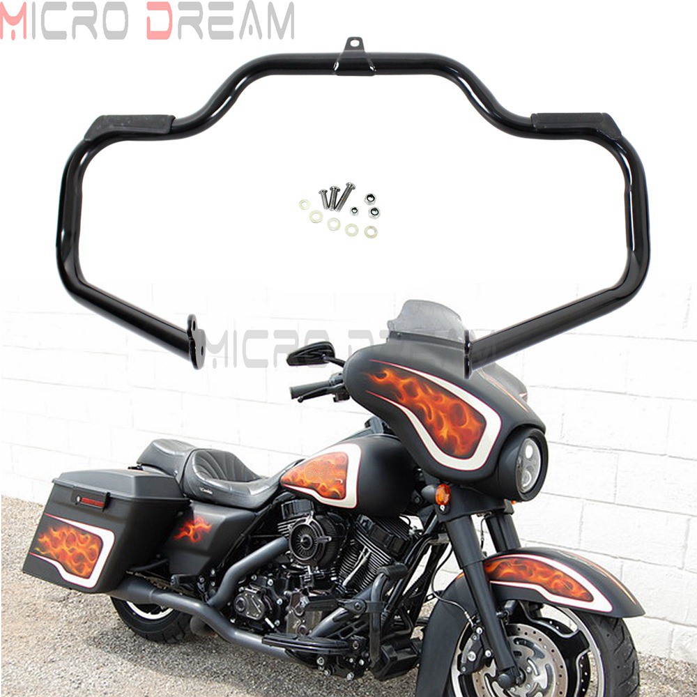 Motorcycle Mustache Engine Guards Crash Bar for Harley Touring Road