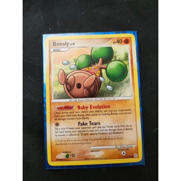 Bonsly Pokemon Card 71 130 Shopee Philippines