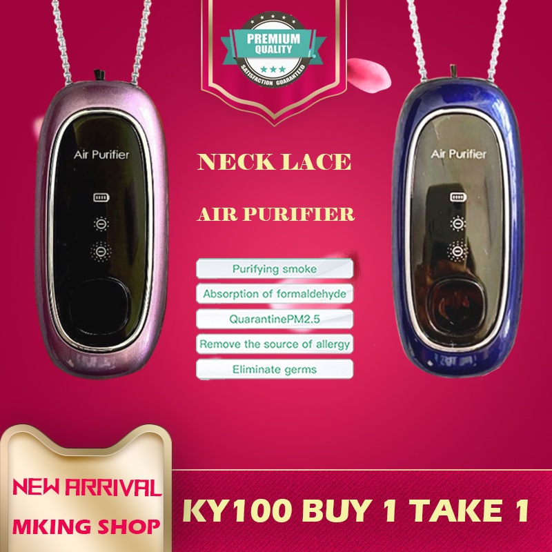 buy 1 take 1 2022 Upgraded Wearable Air Purifier Necklace Mini Personal