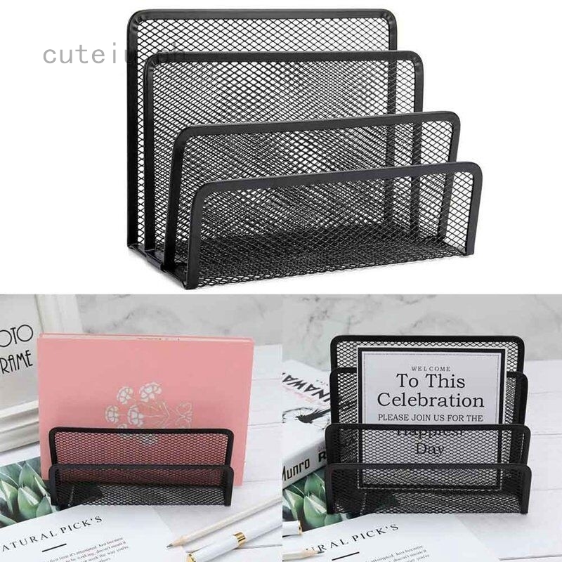 Mesh Desk Organizer File Storage Folder Holder Rack Metal Paper