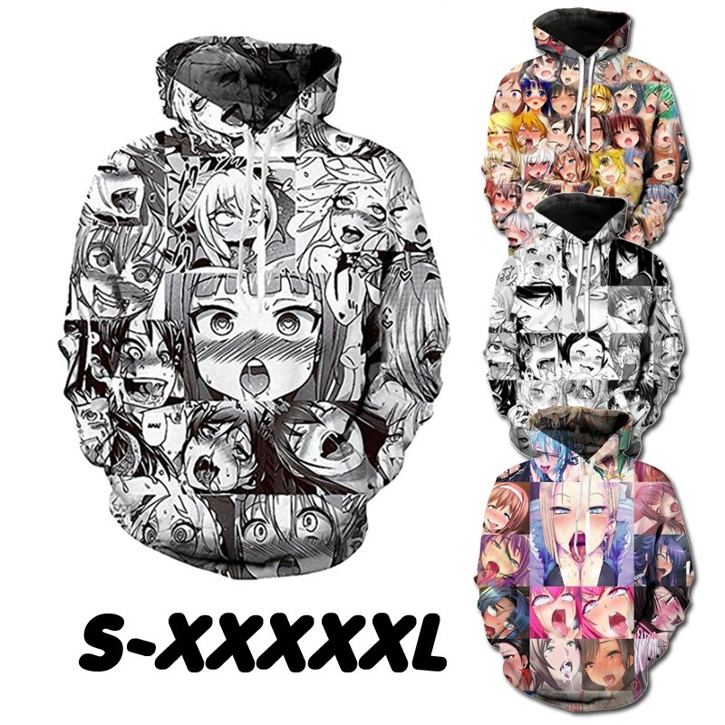 3d printed hoodie graphic pullover hentai japanese anime