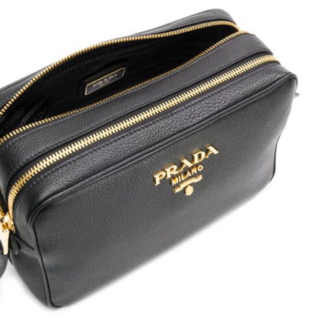 prada camera bag leather