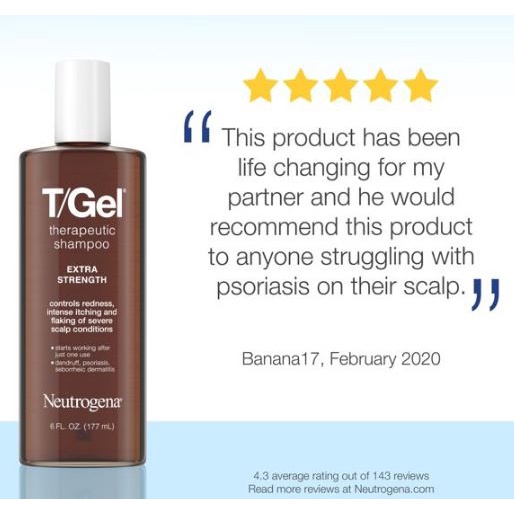Neutrogena T Gel Extra Strength Therapeutic Shampoo 6 Fl Oz 177ml Shopee Philippines
