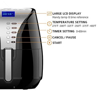 Habor Air Fryer black | Shopee Philippines