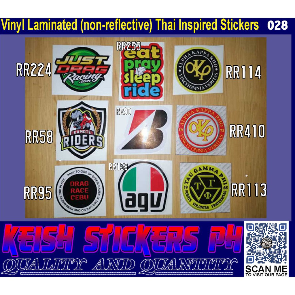 Vinyl Laminated Stickers 028 Shopee Philippines