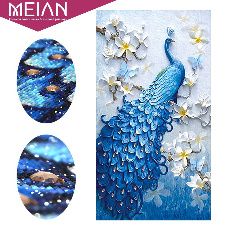 DIY Diamond Painting,Cross Stitch,Diamond Embroidery,Peacock | Shopee