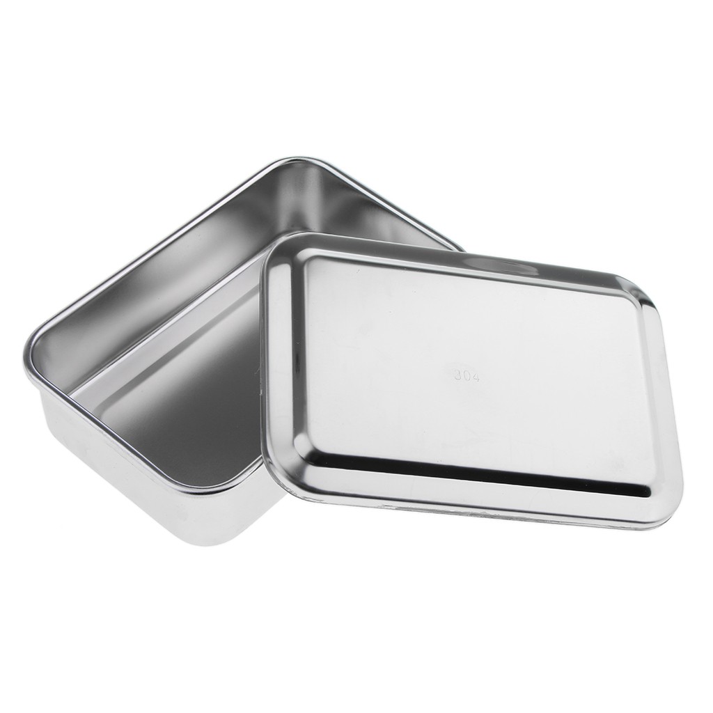304 Stainless Steel Dental Medical Lab Instrument Tray Body Piercing Serving Dish 