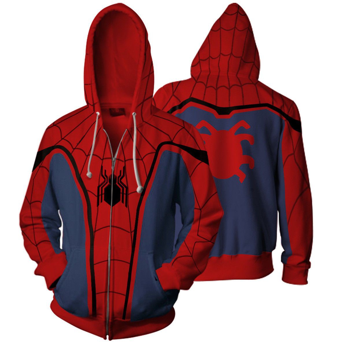 spider man zipper hoodie