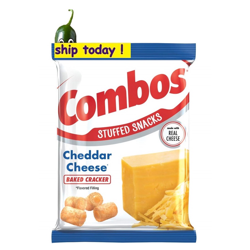 Combos Cheddar Cheese Baked Crackers 6.30 oz / 178 g combo Cracker Real