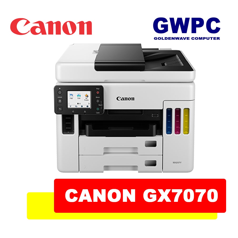 Canon MAXIFY GX7070 Ink Tank Wireless 4in1 Business Printer for High
