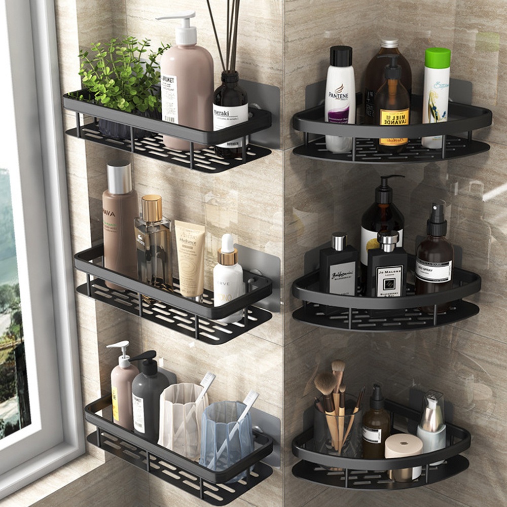 KONG Bathroom Accessories Bath Holder Toilet Organizer No-Drill Corner ...