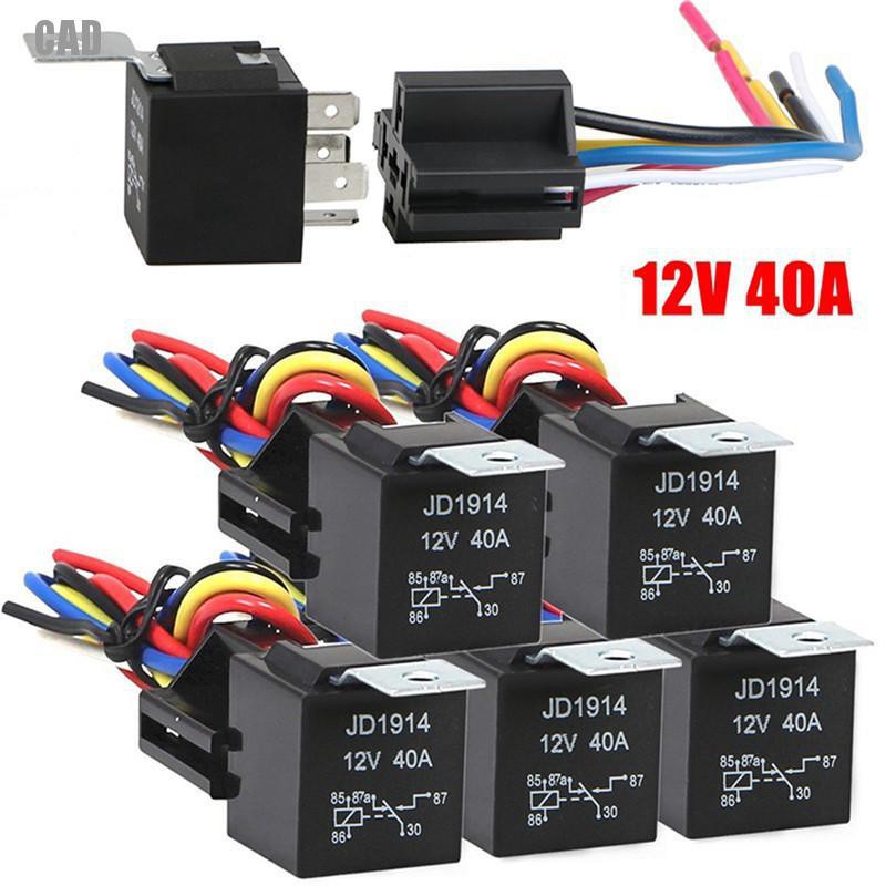 CAD Waterproof Automotive Relay 12V 5Pin 40A Car Relay 12V 5Pin With ...