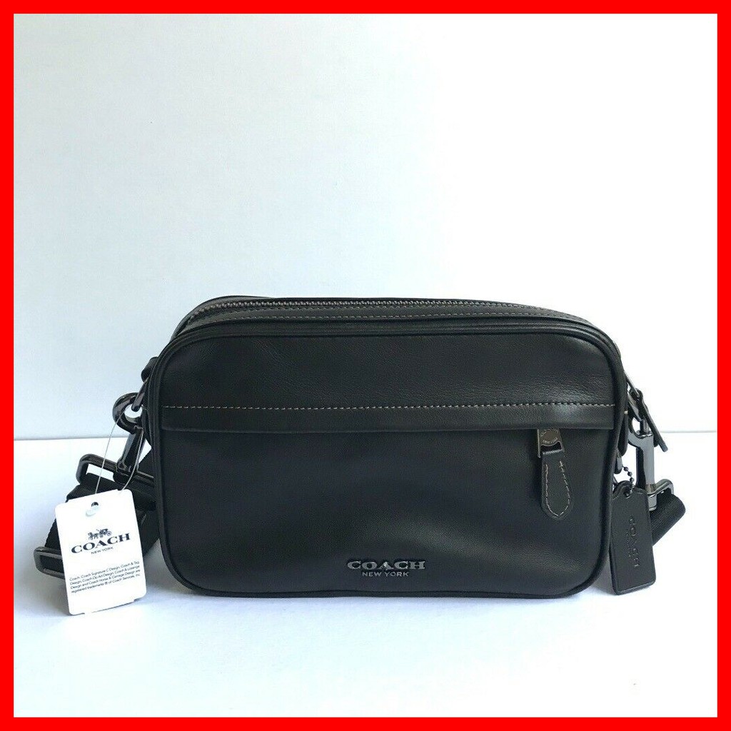 Coach Sling Bag 100% ORIGINAL Graham Crossbody in Black Leather Men Bag ...