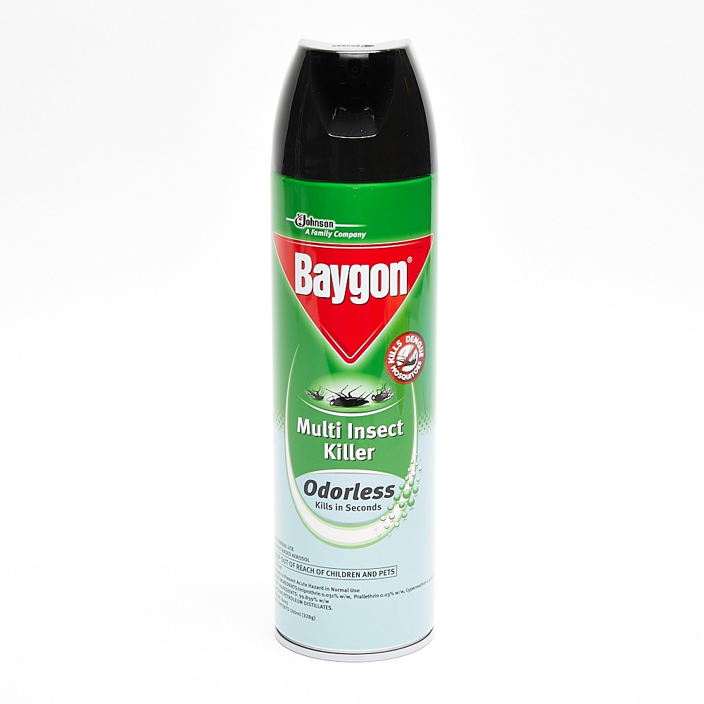 Baygon Aerosol ODORLESS Multi Insect Killer Odorless 500ml / (328g