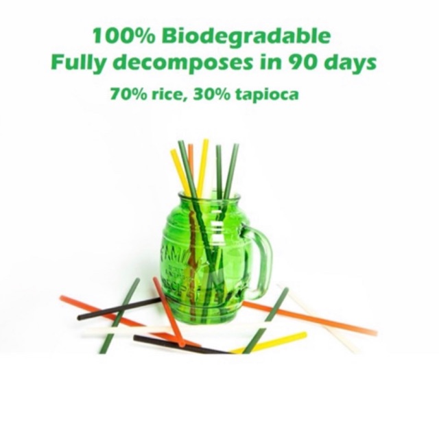 100 EcoFriendly Edible Rice Straws Shopee Philippines