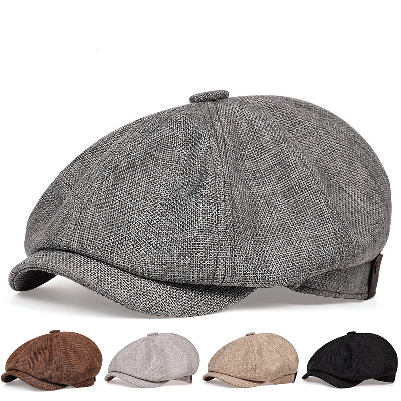 Spring Men's Casual Newsboy Hat Cotton Outdoor To Keep Warm Men's Taxi ...