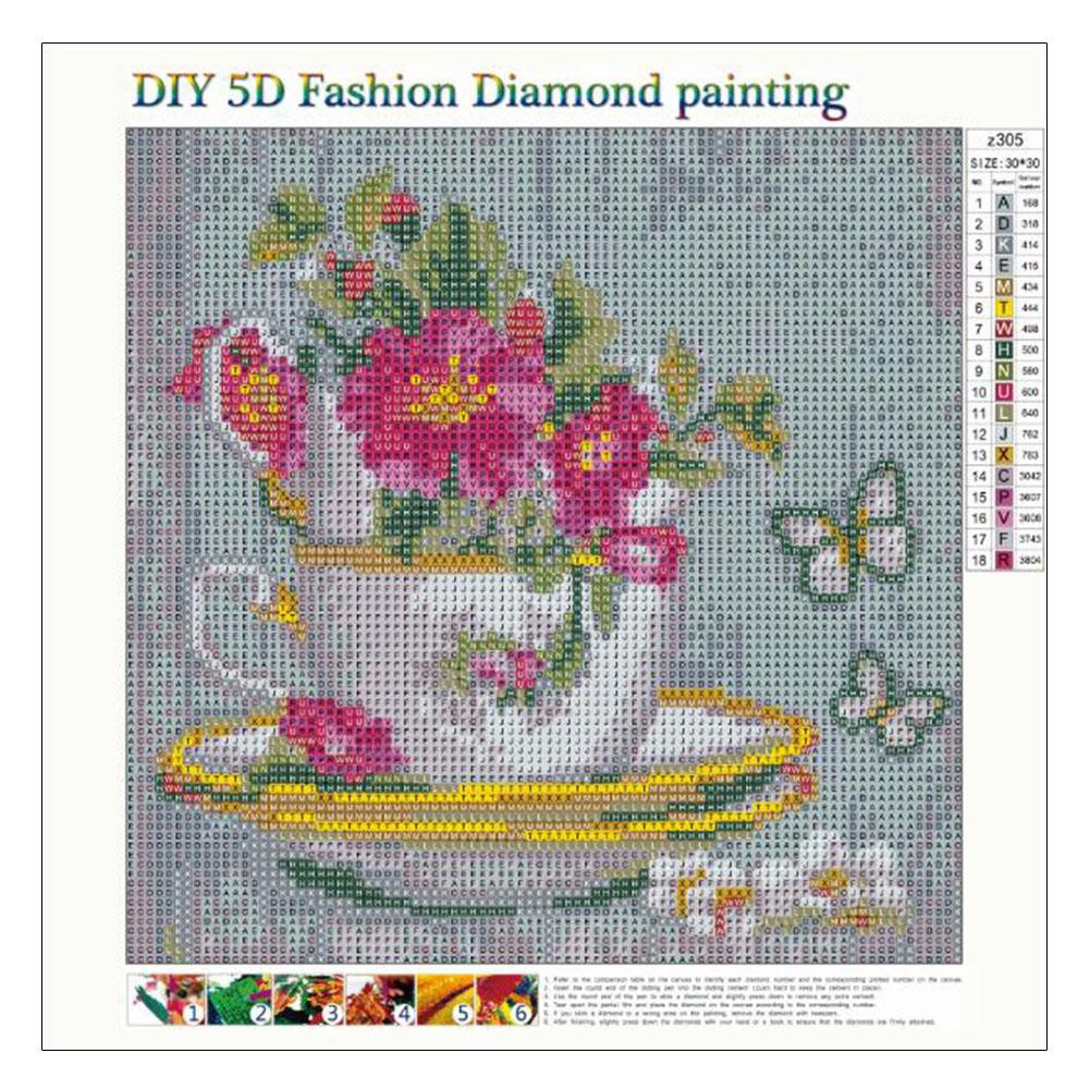 5D DIY Diamond Embroidery Painting Flowers Full Drill Mosaic Cross Stitch MF
