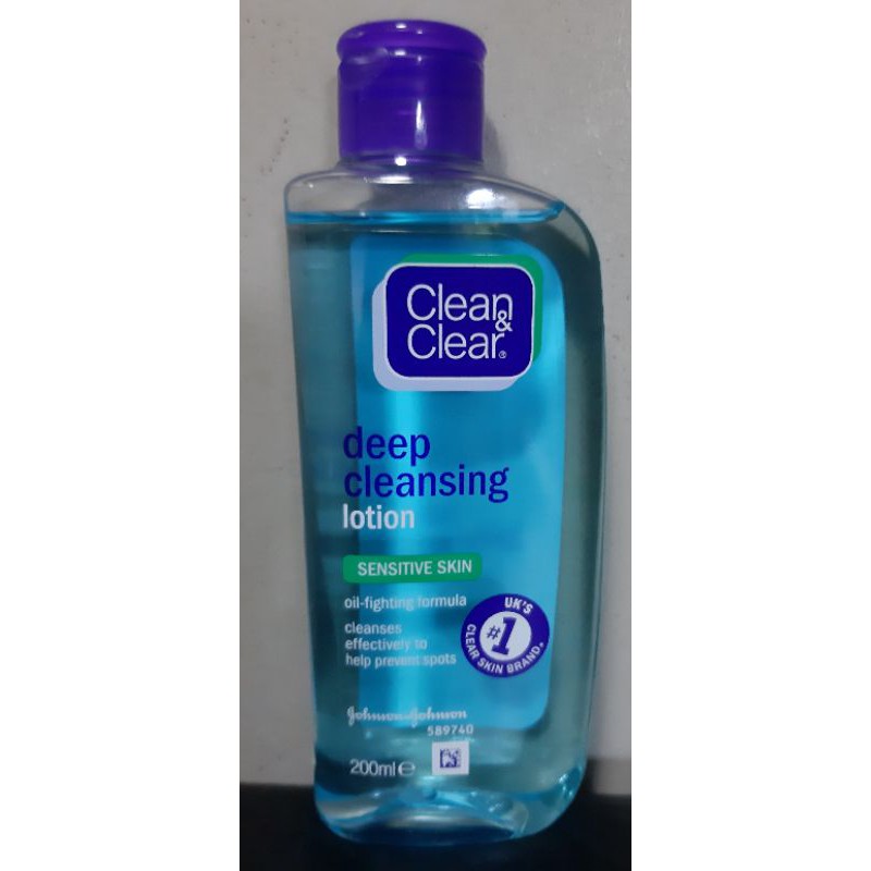 clean & clear deep cleansing lotion for sensitive skin 200ml