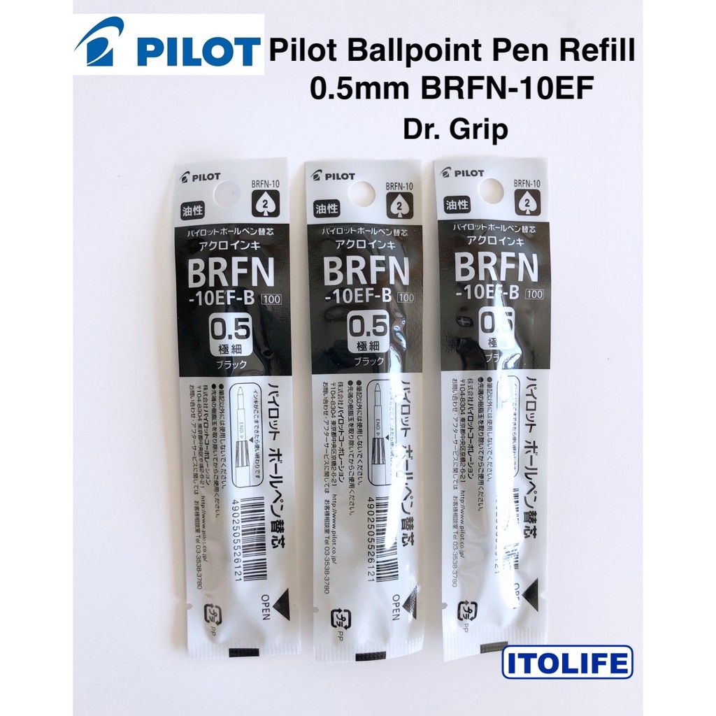 Pilot Dr. Grip Ballpoint Pen Refill 0.5mm BRFN10EF 1pc Shopee